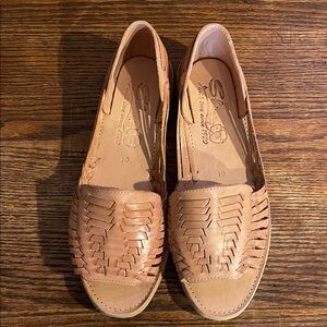 Sbicca Tan Woven Loafers